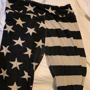 TC Lularoe Stars sand Stripes leggings